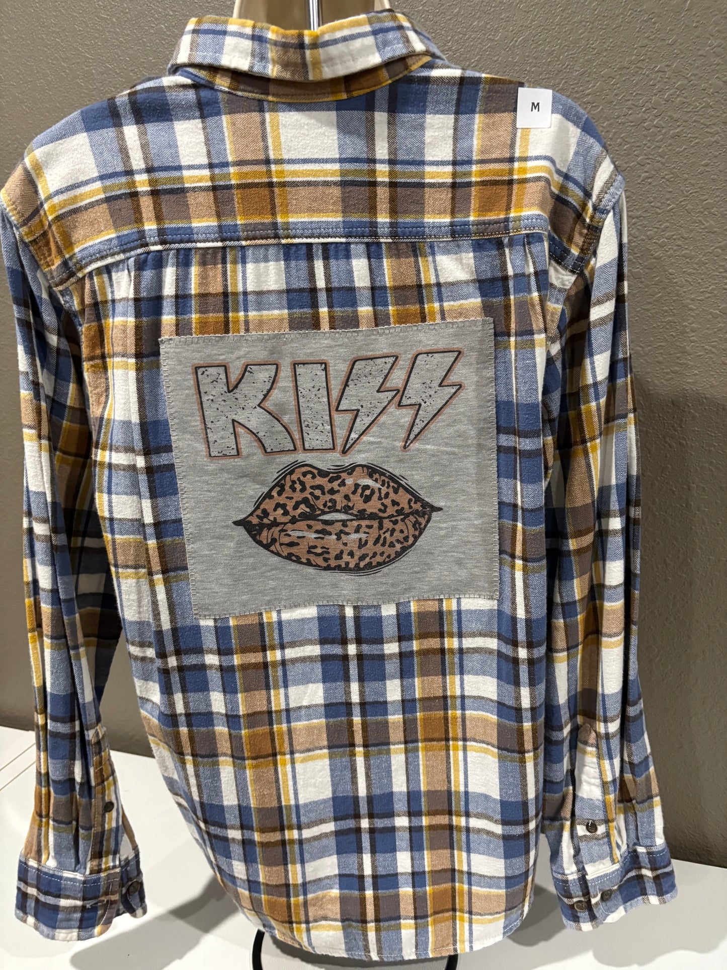 Kiss flannel blue medium
