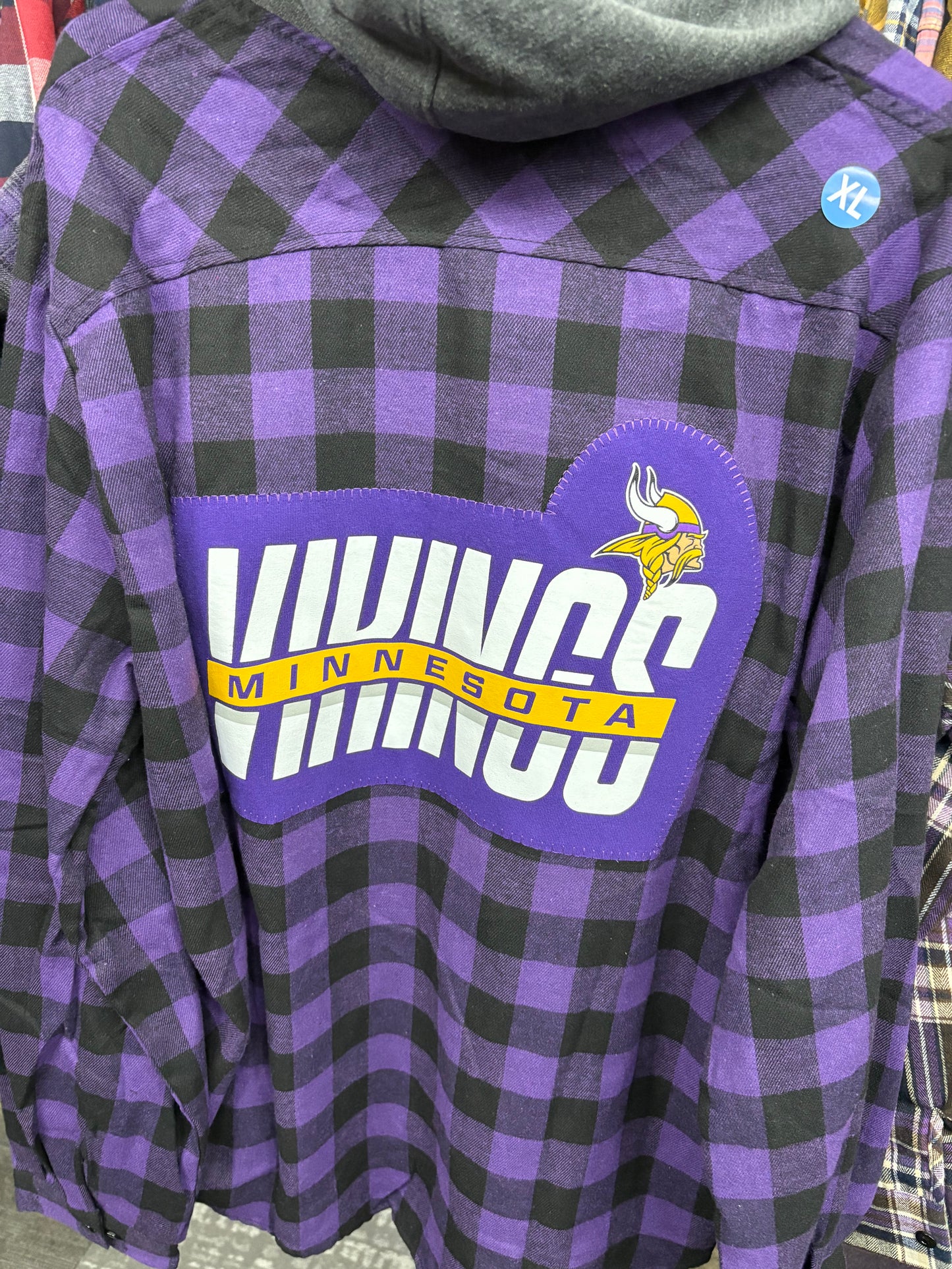 Minnesota Vikings Flannel Hoodie XL