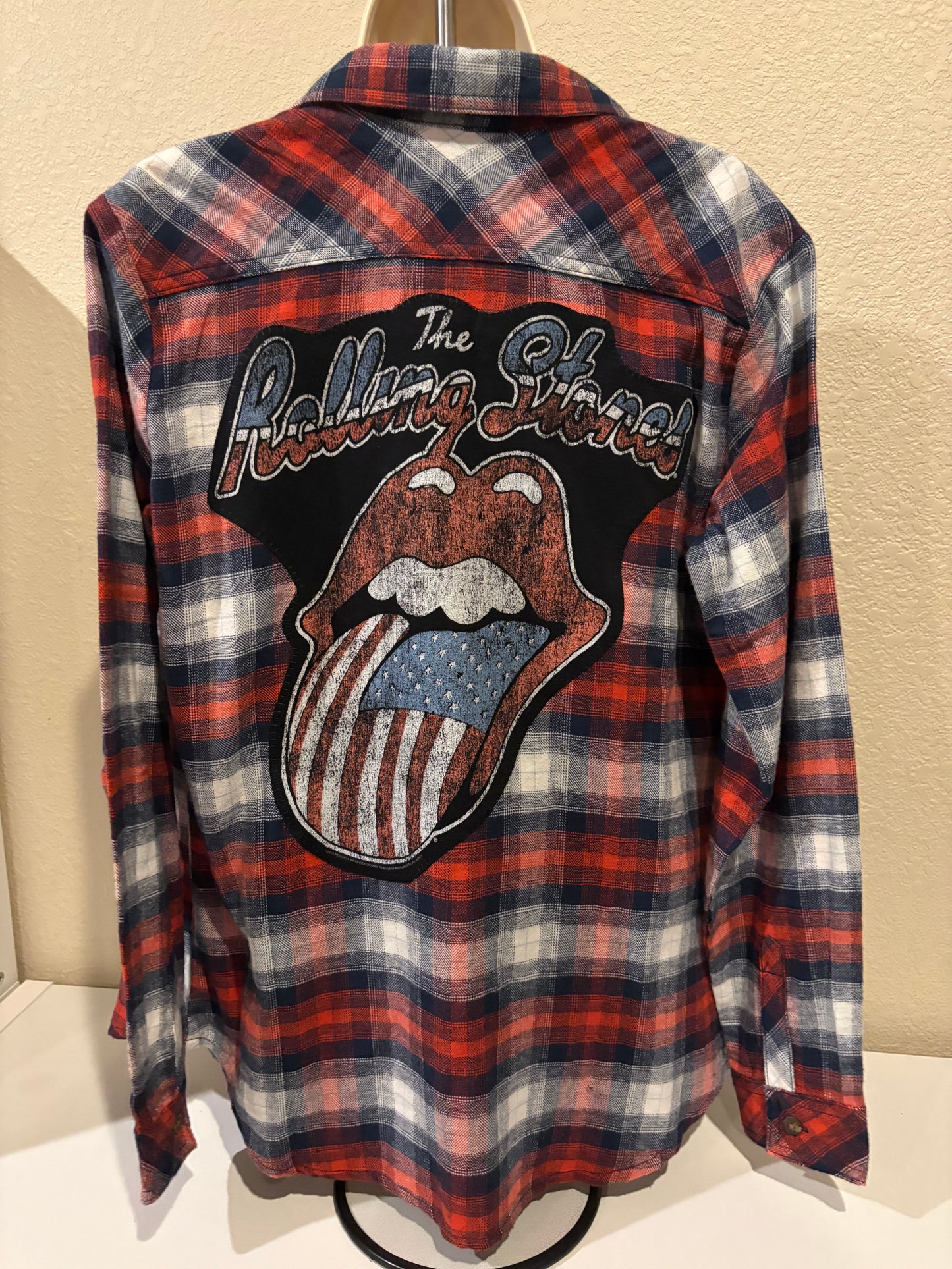 Rolling Stones American Flag Flannel Medium