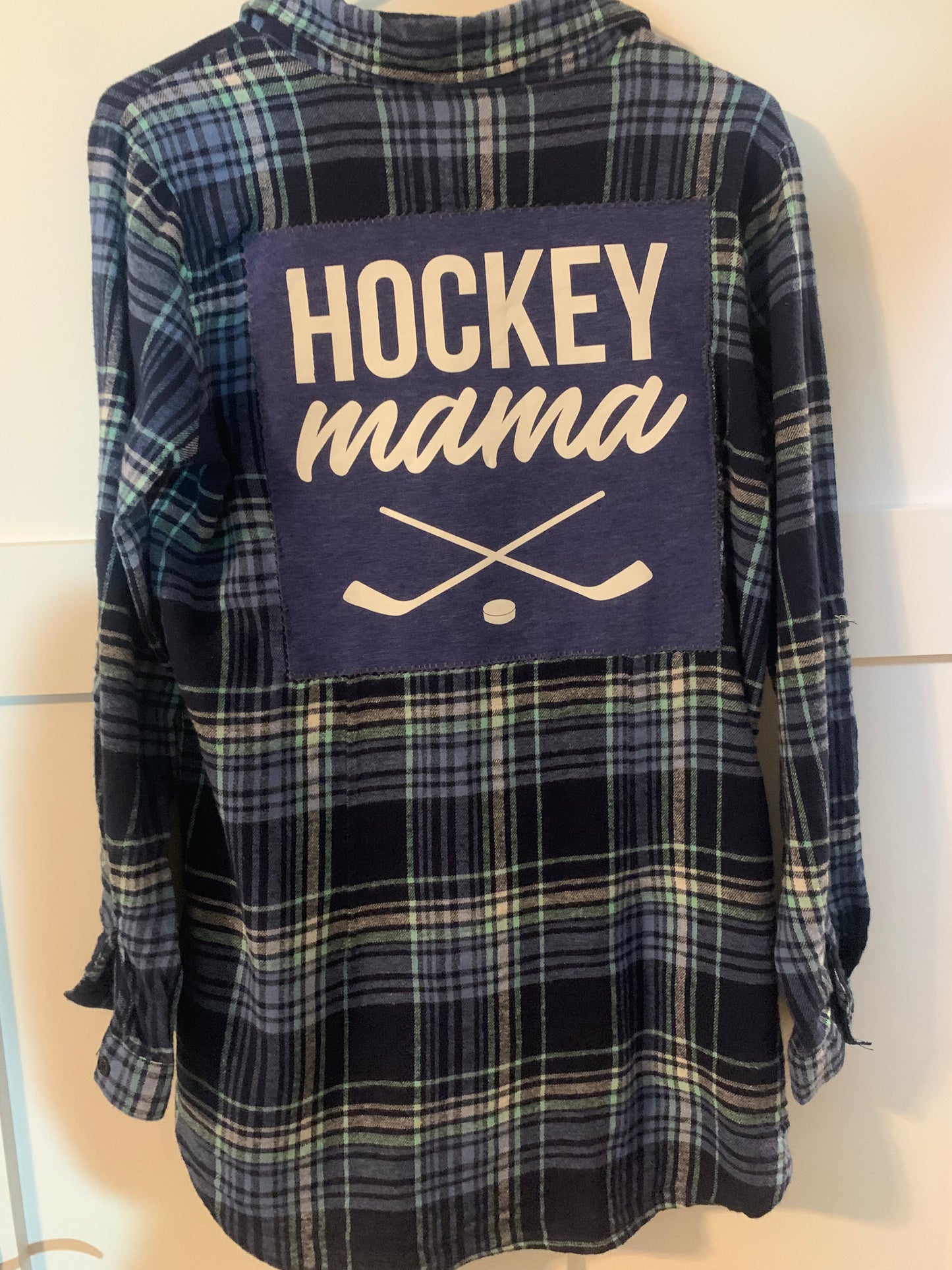 Women's Vintage Flannel - Hockey Mama