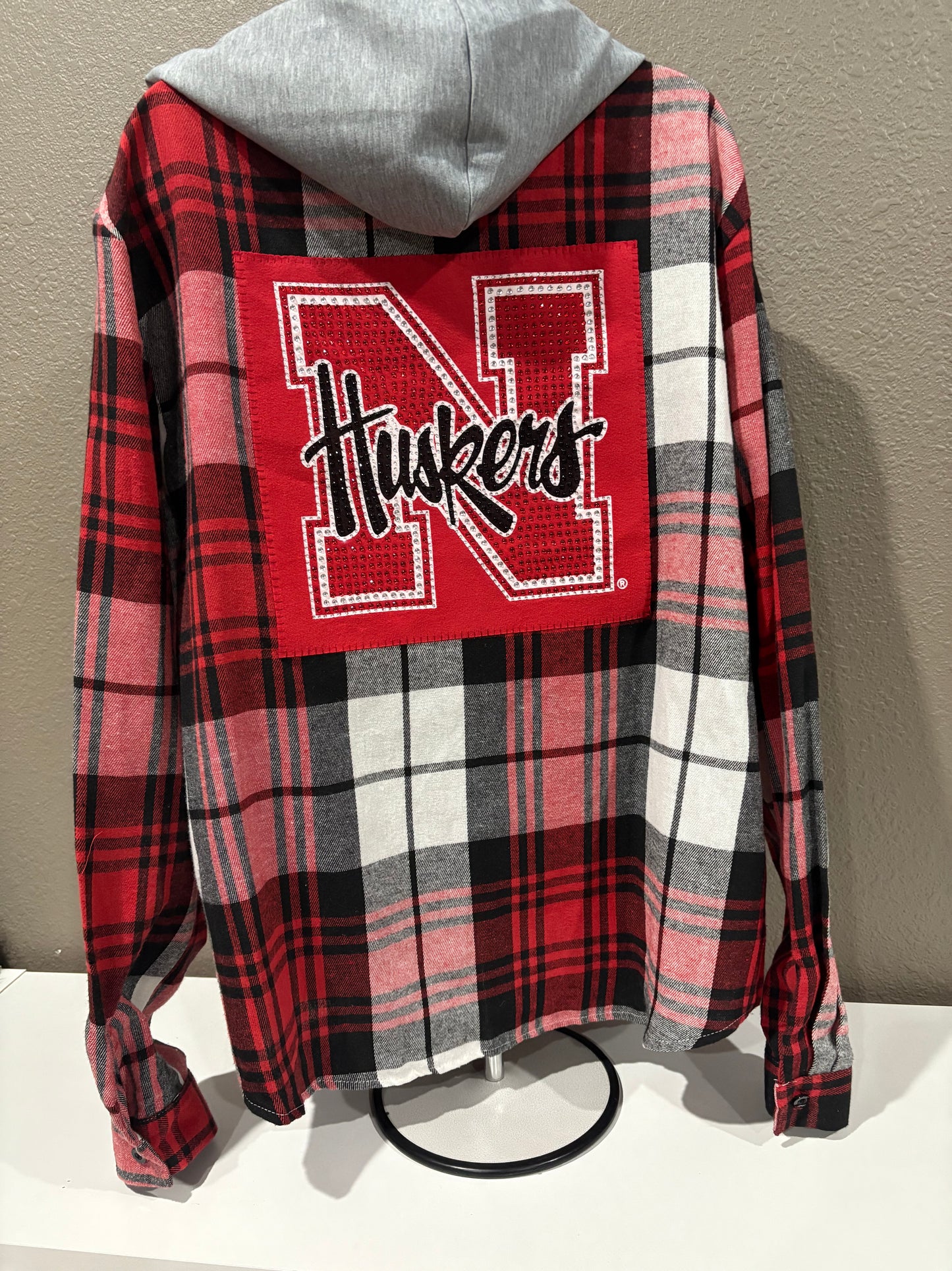 Nebraska Corn Huskers Flannel hoodie XL