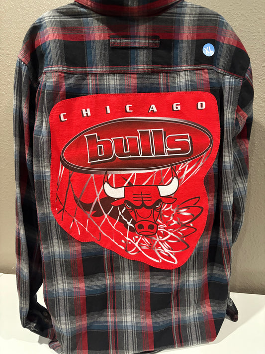 Chicago Bulls Flannel Red XL