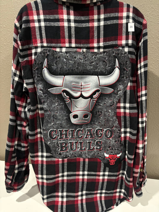 Chicago Bulls Flannel grey 2X
