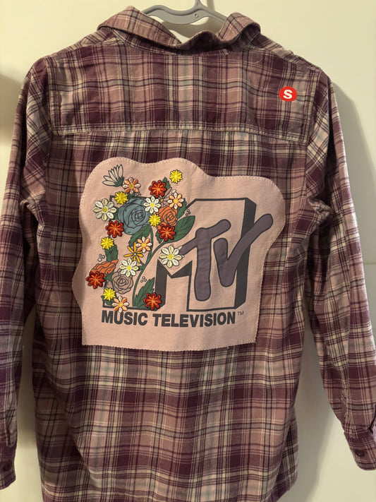 MTV pink Flannel Small