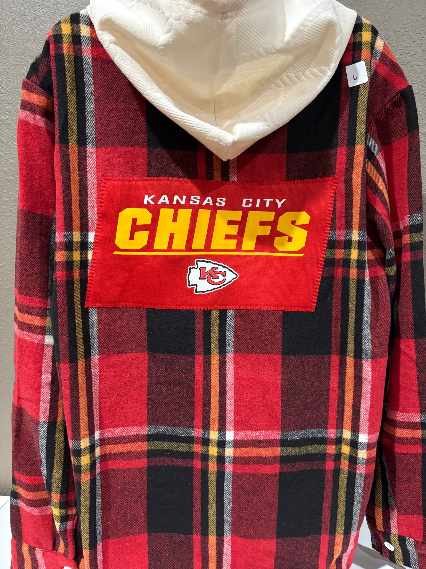 Kansas City Chiefs Flannel hoodie large