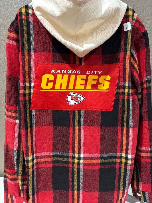 Kansas City Chiefs Flannel hoodie large