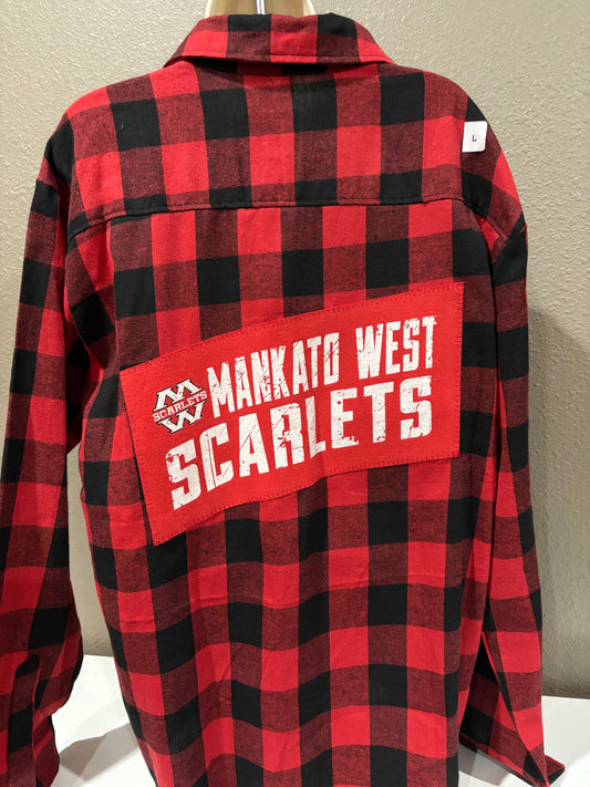 Mankato West Scarlets Flannel large