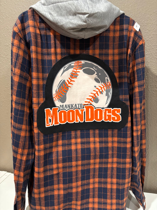 Mankato Moondogs baseball Flannel hoodie large