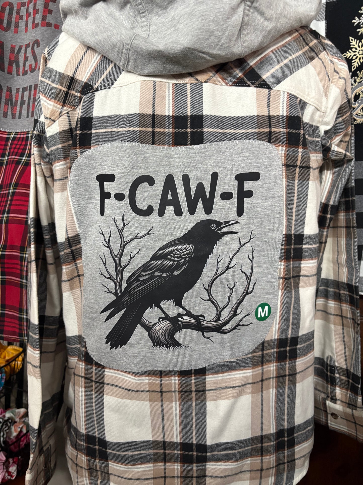 F-Caw-F Flannel Hoodie
