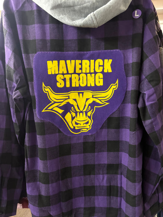 Minnesota State Mavericks Flannel Hoodie L