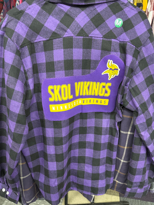 Minnesota Vikings Flannel hoodie Medium