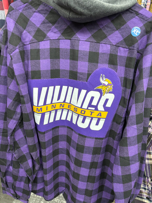 Minnesota Vikings Flannel Hoodie XL