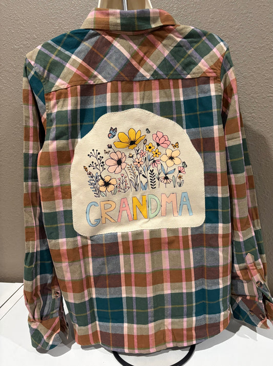 Grandma Flannel Green