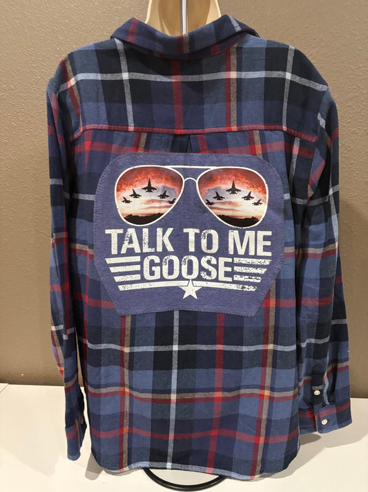 Top Gun Flannel Blue XL