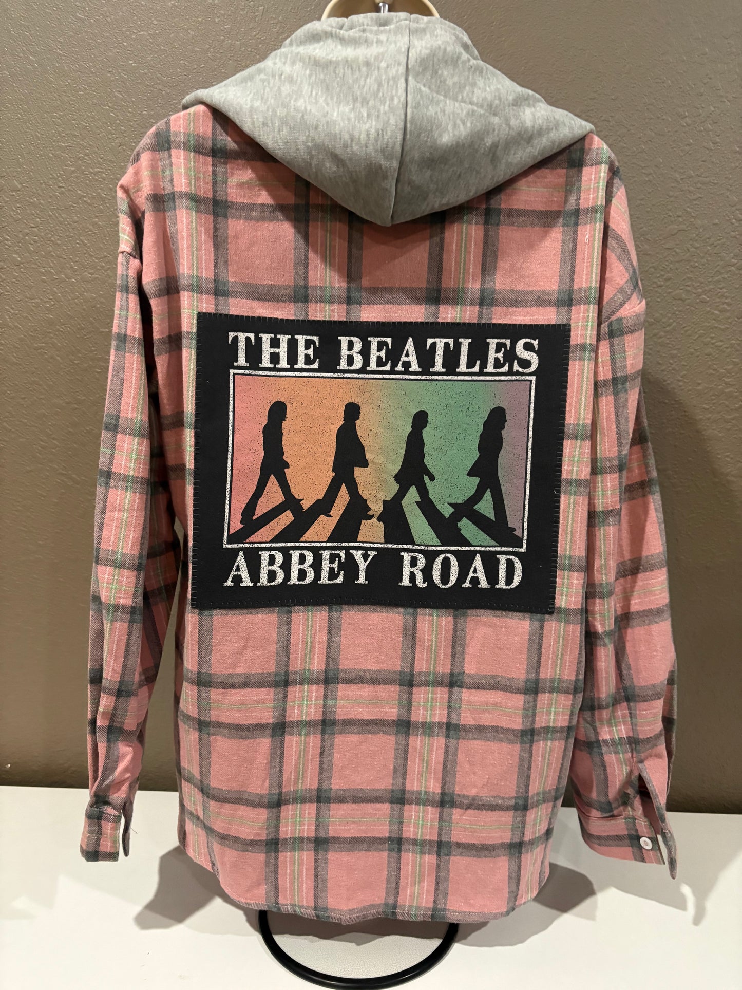 Beatles Pink Flannel hoodie large