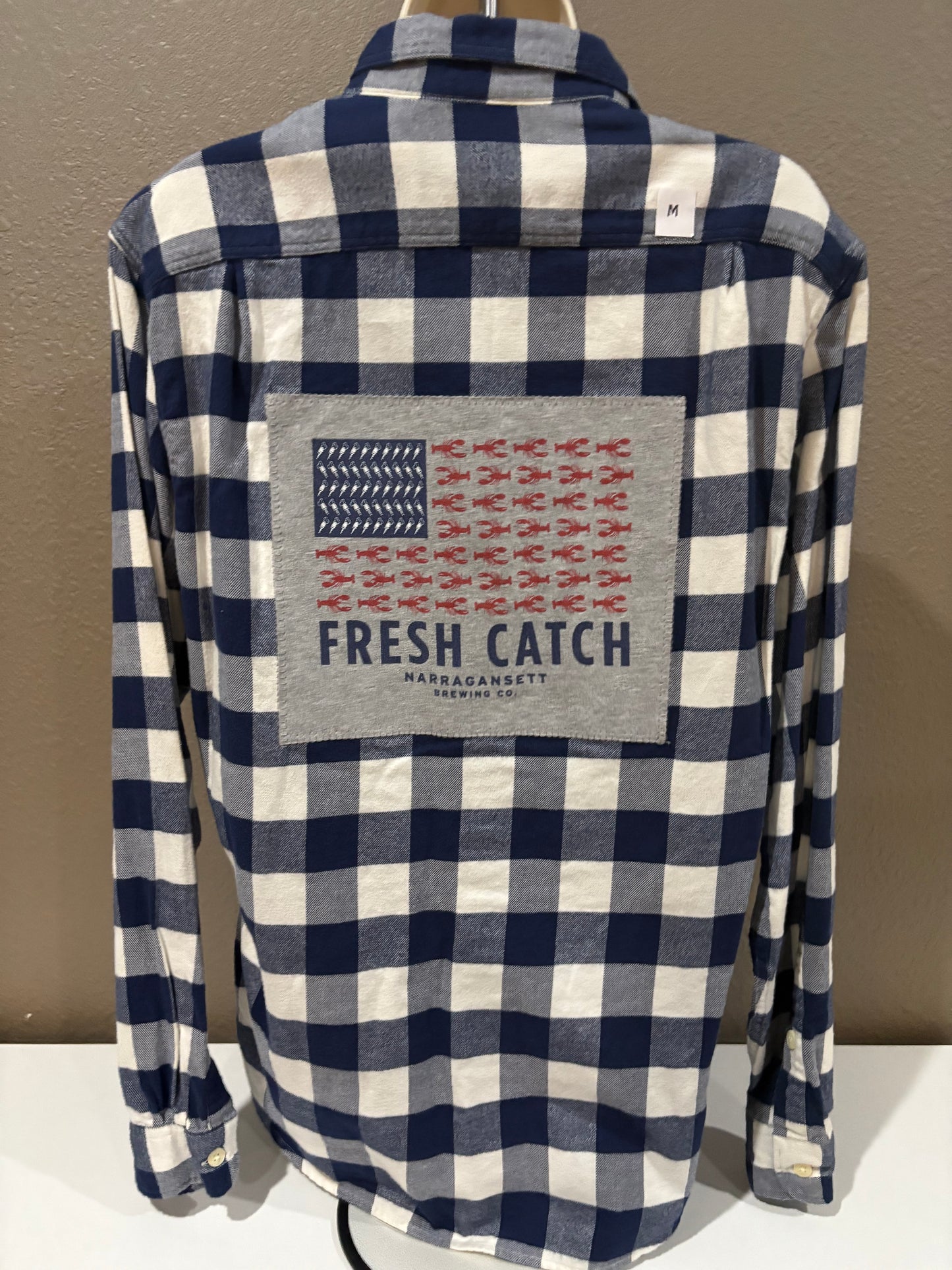 Fresh Catch American Flag Flannel Medium