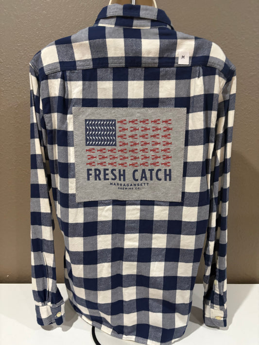 Fresh Catch American Flag Flannel Medium
