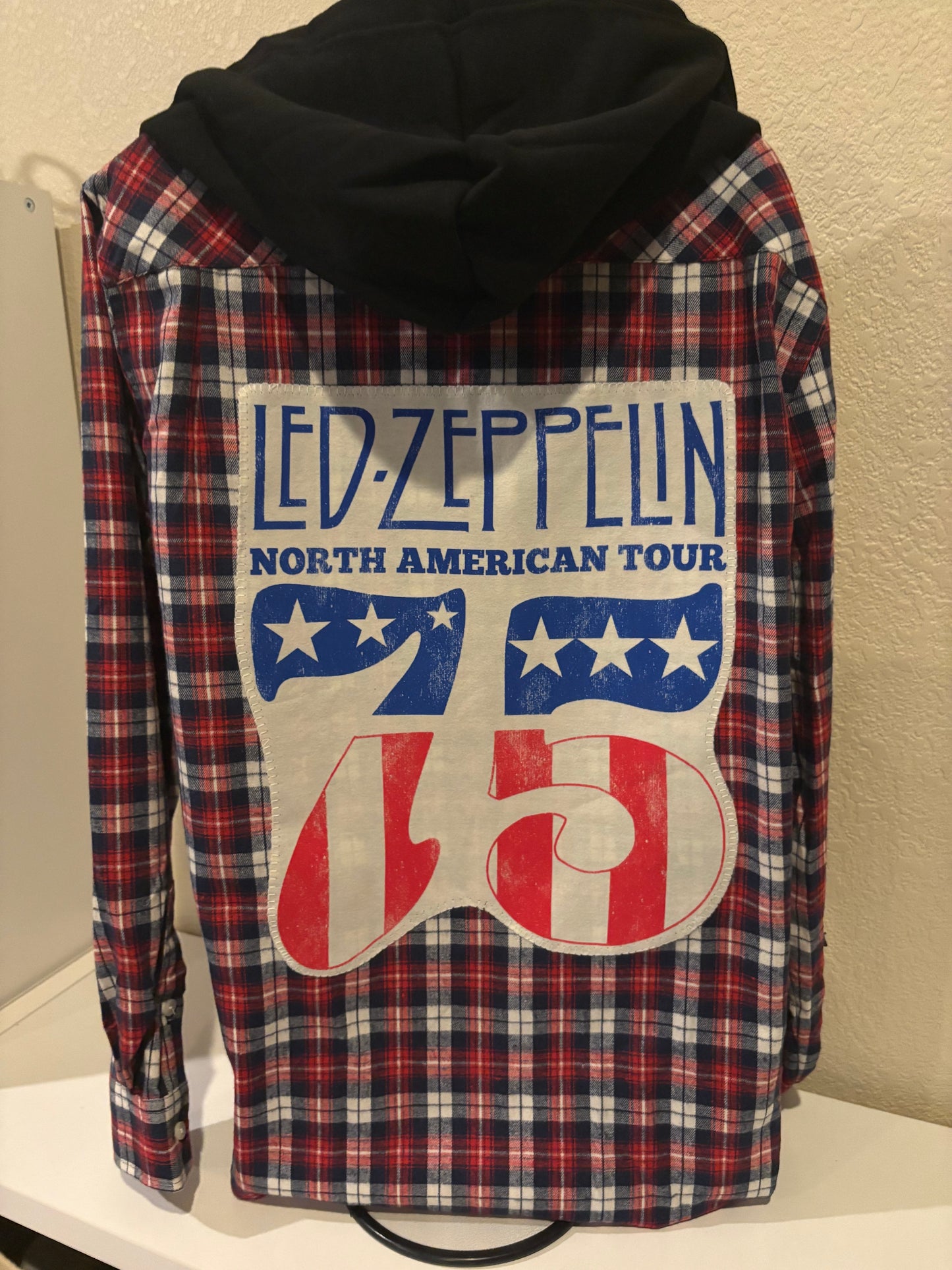 Led Zeppelin hoodie flannel Large