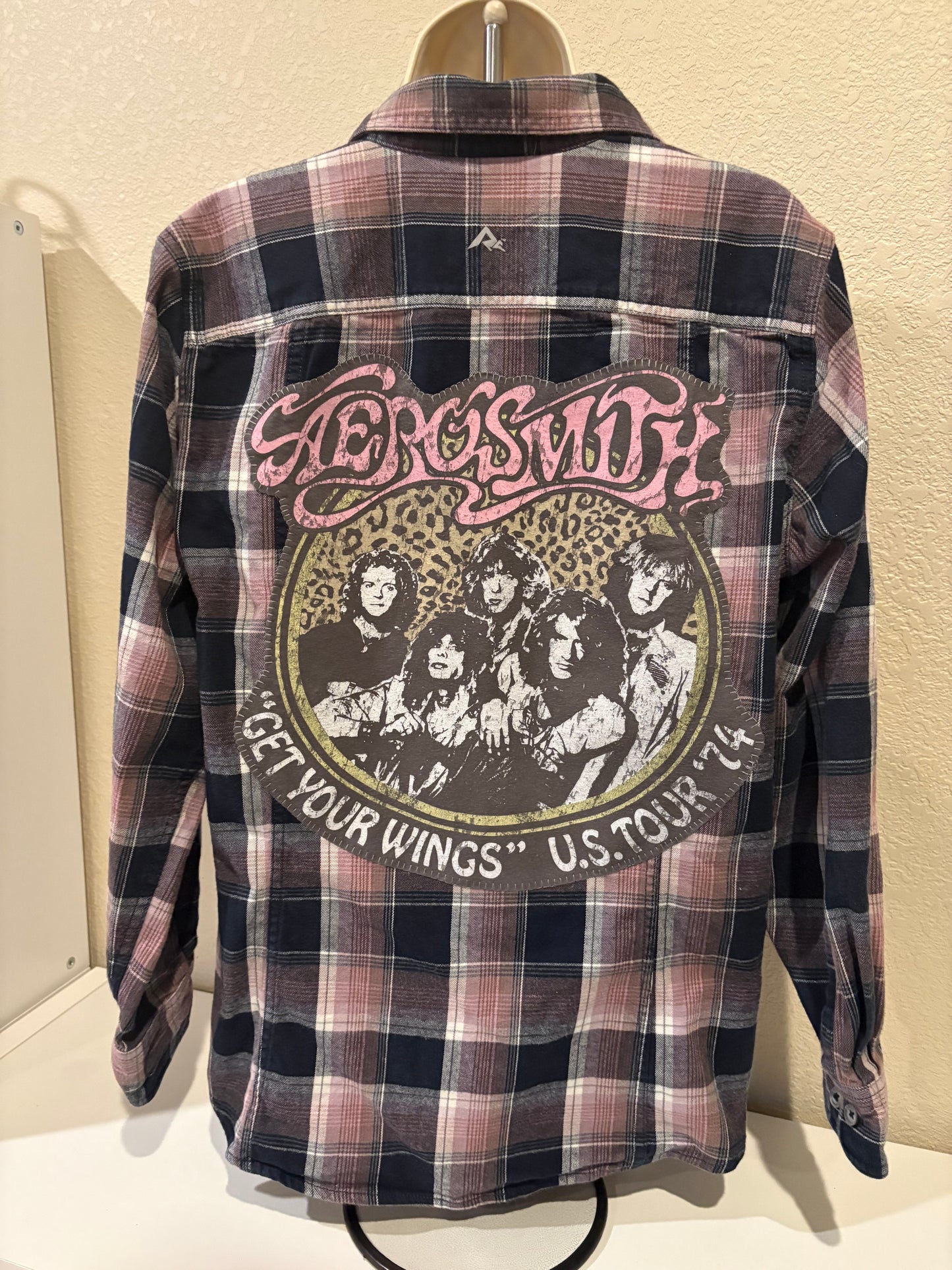 Aerosmith Pink Flannel XL
