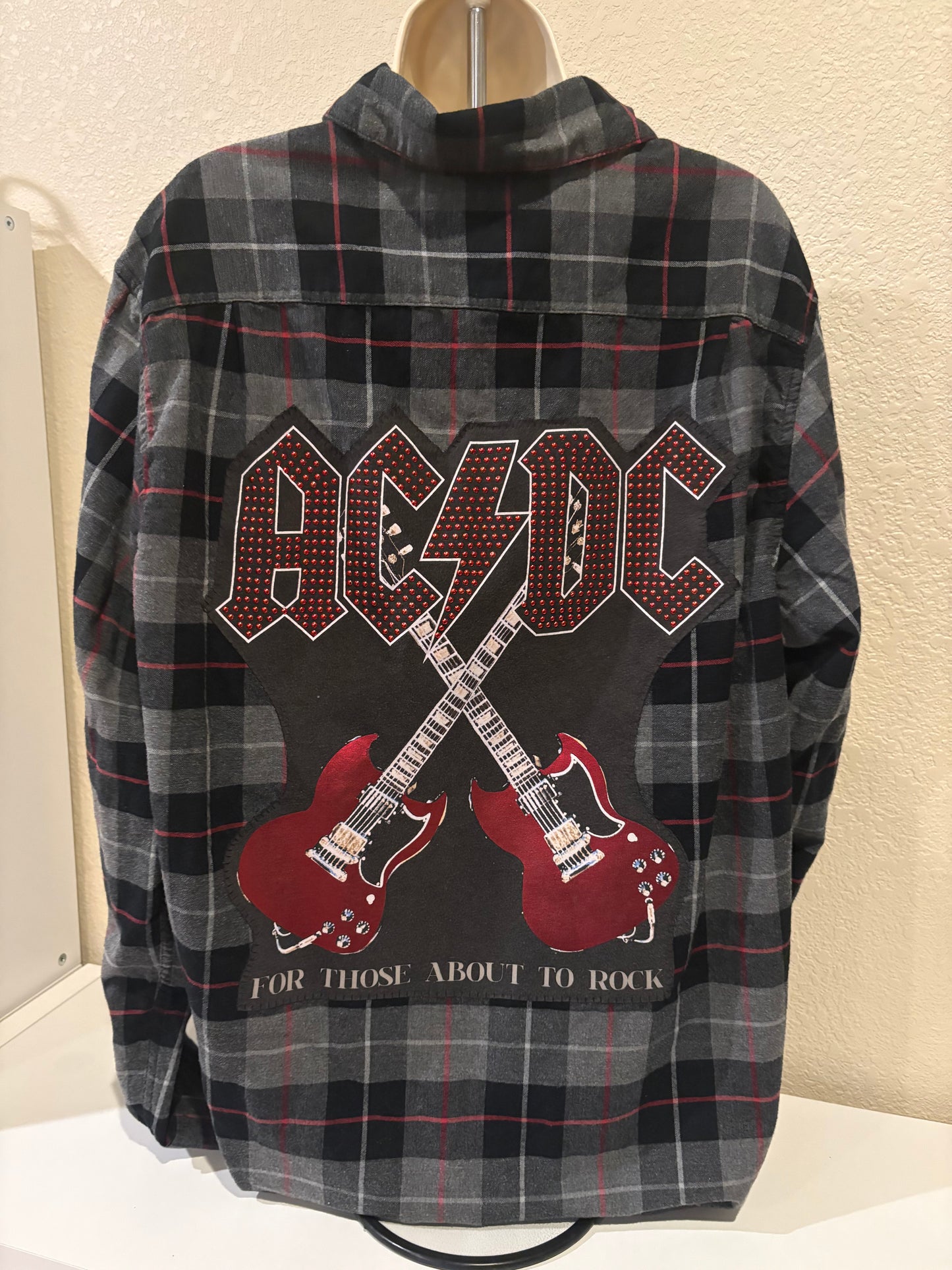 AC/DC Gem Guitar flannel XL