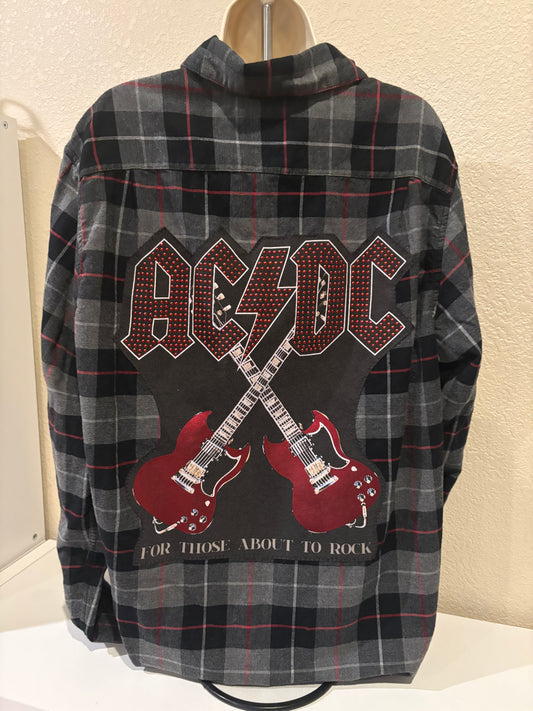 AC/DC Gem Guitar flannel XL