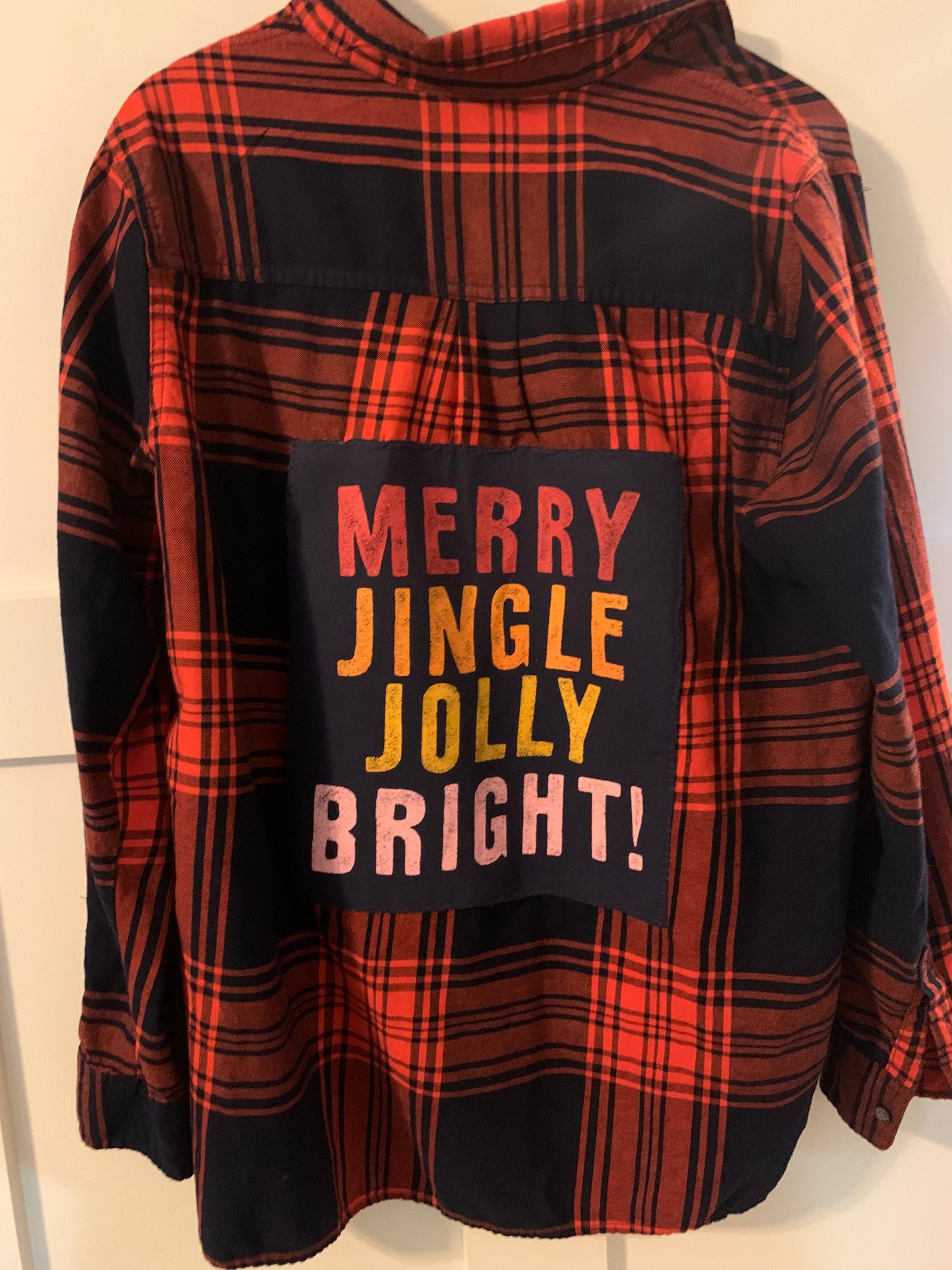 Women's Vintage Flannel - Merry Jingle Jolly Bright