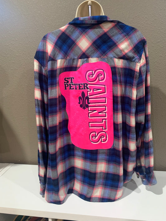 Vintage Flannel St Peter Saints Pink