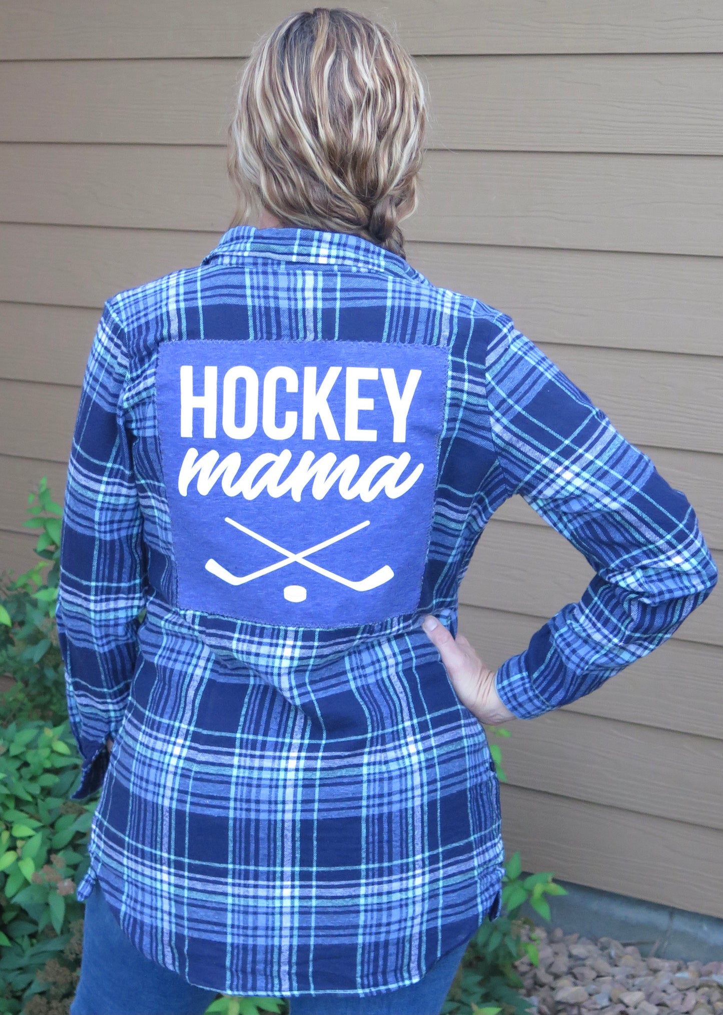 Women's Vintage Flannel - Hockey Mama