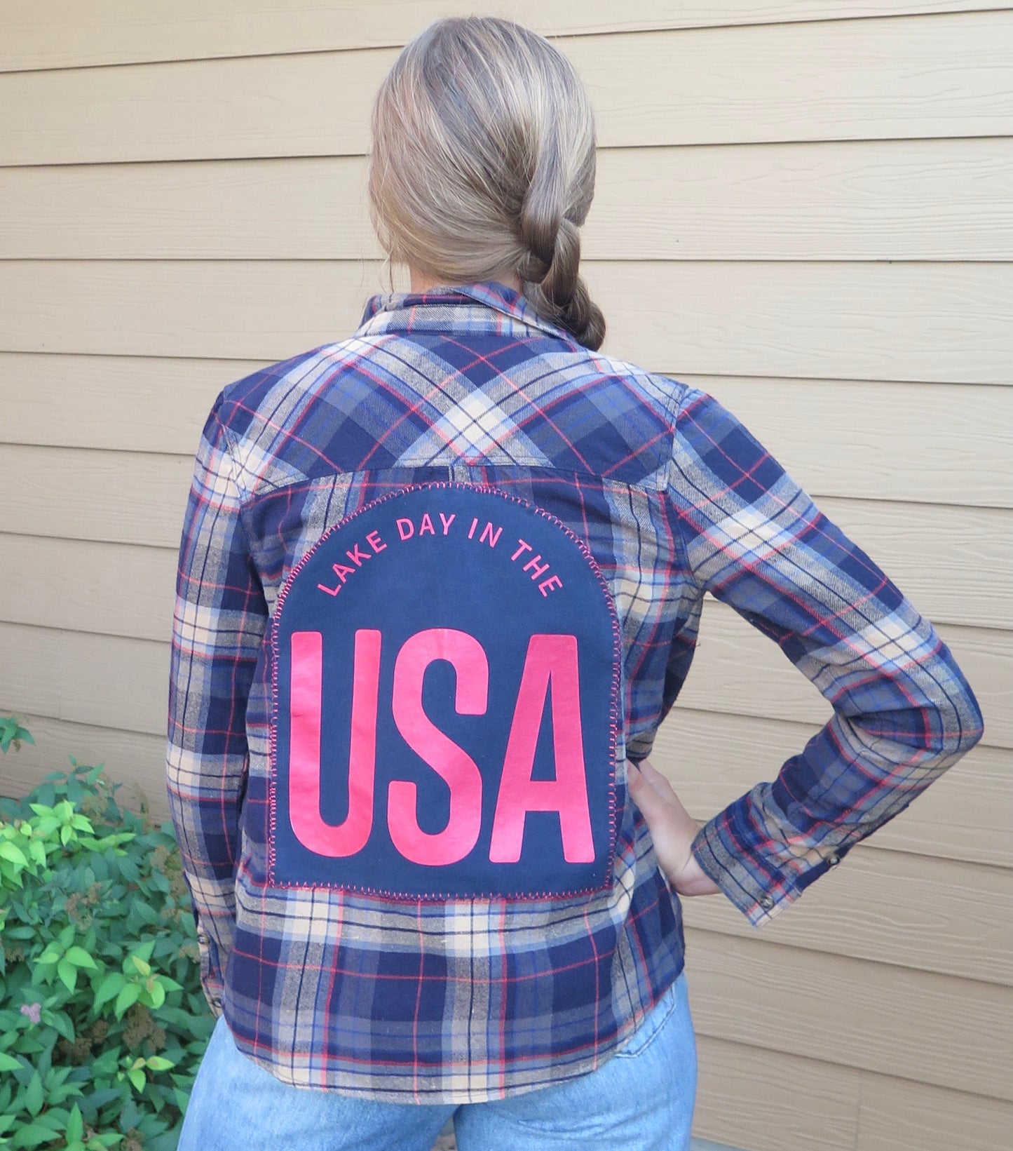 Women's vintage Flannel - Lake Day Blue